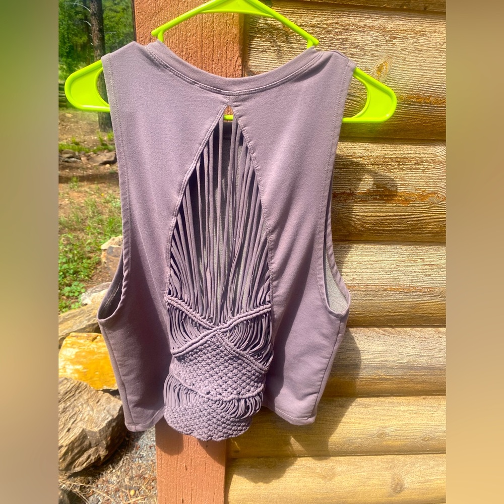 Carbon 38 macrame tank top